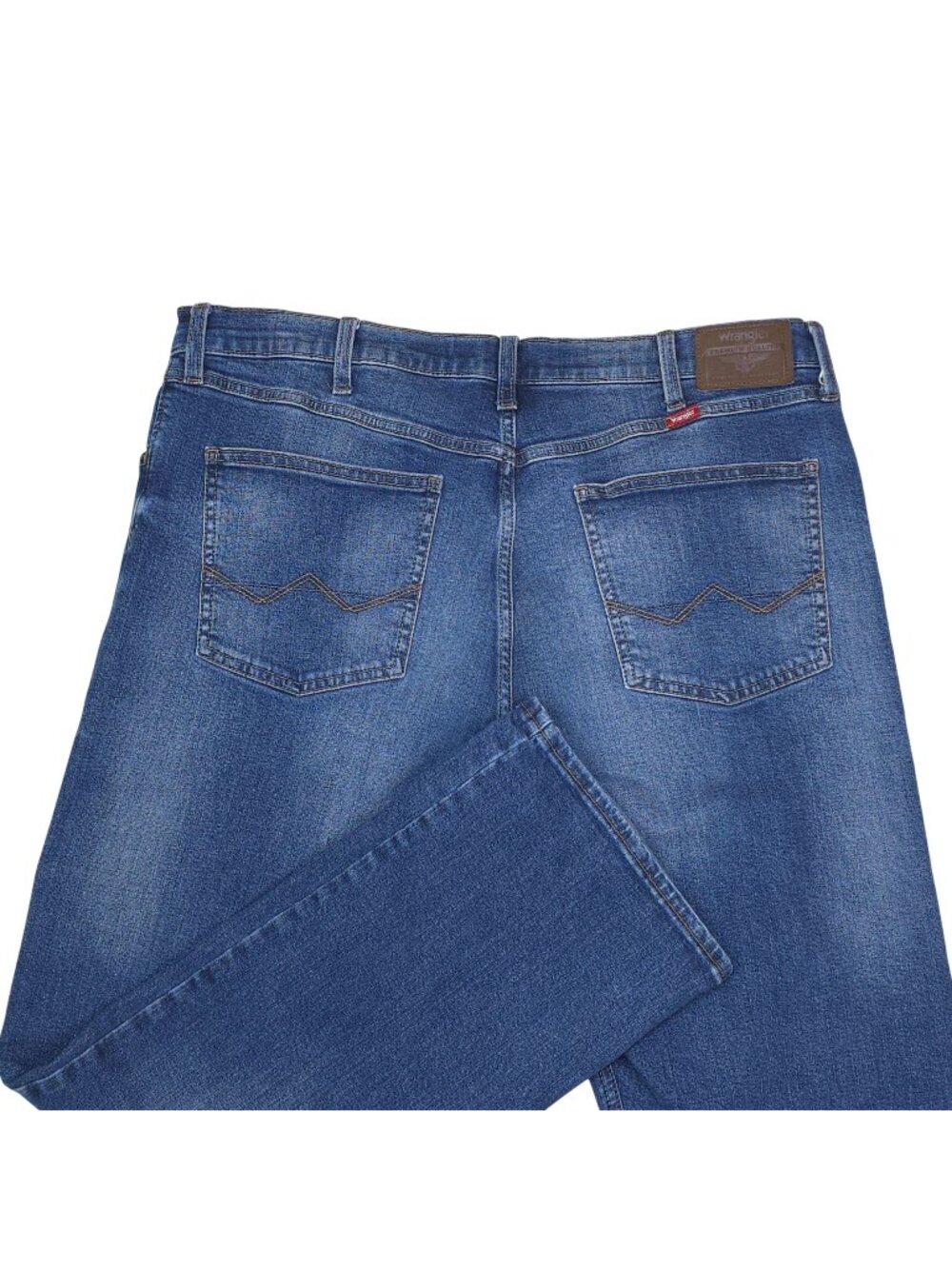 Wrangler Mens Relaxed Boot Cut Jeans 38x30 Blue Stretch Denim Casual Wear